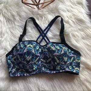 VSX Sport Blue Aztec Strappy bra 36C